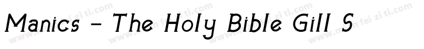 Manics - The Holy Bible Gill Sans字体转换